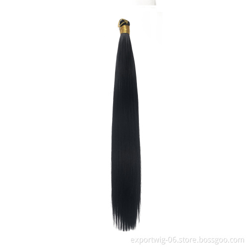 Wholesale Synthetic  Extension  Braiding Hair Straight Hair Bundle Crochet Synthetic Braiding Hair Pre Stretch Wholesale Crochet